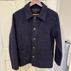 Le Laboureur French Wool Field Coat Navy